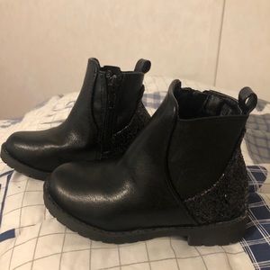 Black Glitter Boots